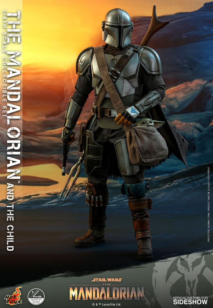 Mandalorian and The Child Quarter Scale Collectible Set - Star Wars - The Mandalorian (Hot Toys)